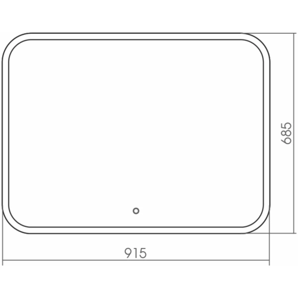 Зеркало (91,5х68,5) Grossman Comfort 690680 с сенсорным выключателем