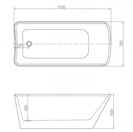 Ванна акриловая NT BATHROOM Lago di Como NT01