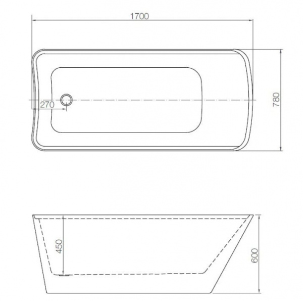 Ванна акриловая NT BATHROOM Lago di Como NT01