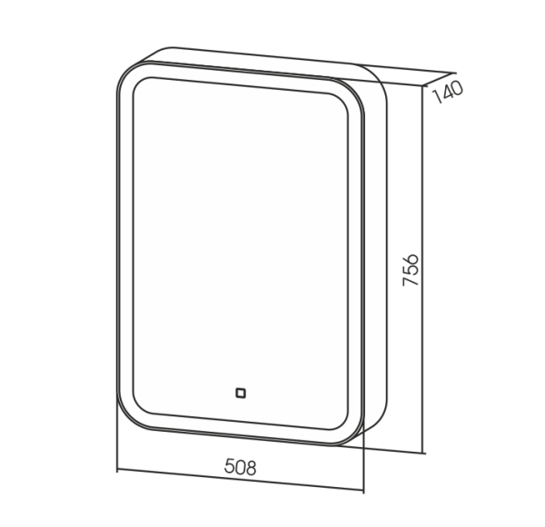 Зеркало-шкаф (51х77) Silver Mirrors Фиджи Flip 50 LED-00002471