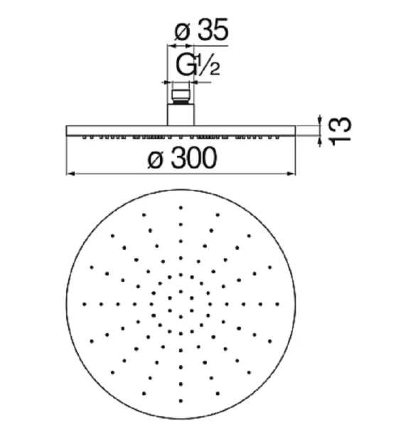 Верхний душ Nobili AD139/63RCP Верхний душ Nobili AD139/63RCP