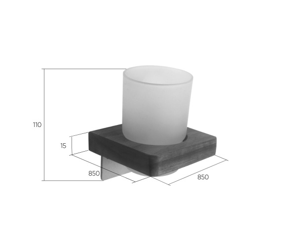 Стакан для зубных щеток матовое золото BRONZE DE LUXE Forest  10704G