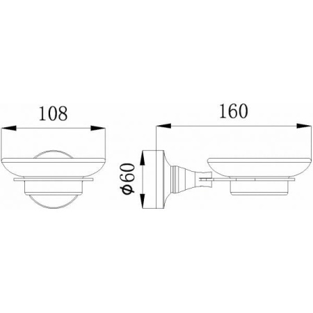 Мыльница стеклянная RUSH Corsica CO42411