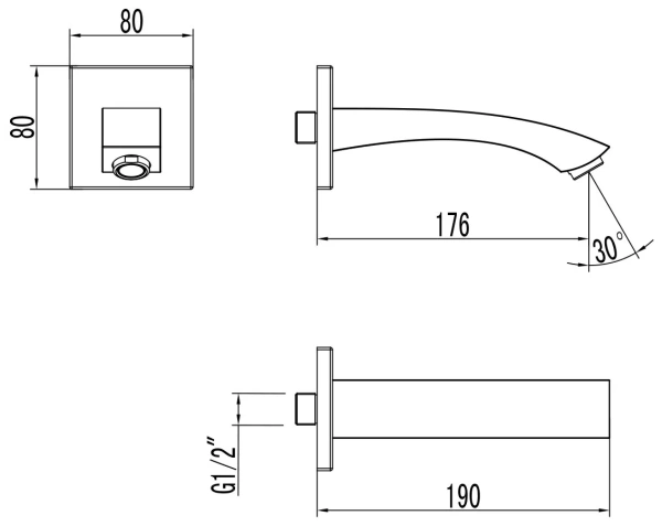 Излив для ванны Lemark (LM4581C)