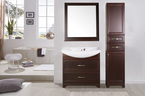 Тумба под раковину ASB-Woodline   Берта 85 10123 (коричневый)