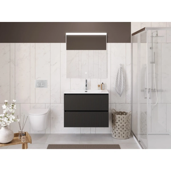 Тумба под раковину 80 BelBagno Uno UNO-800-2C-SO-GSO темно-серый матовый, без раковины