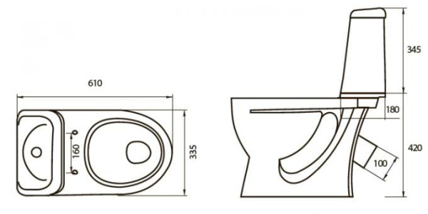 Унитаз-компакт Sanita Идеал IDLSACC01030713