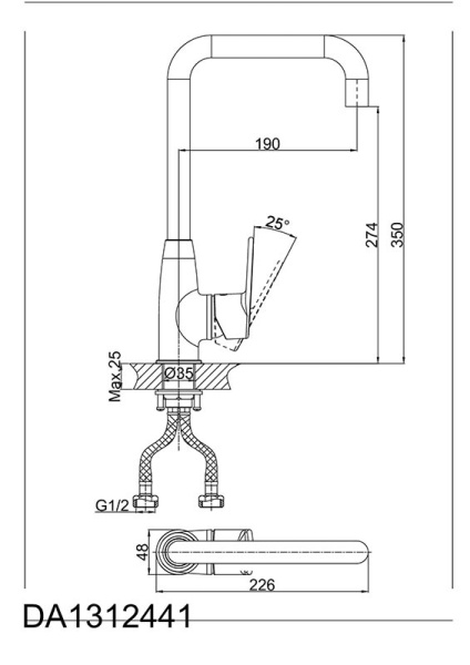 Смеситель для кухни D&K Rhein.Speyer (DA1312441)