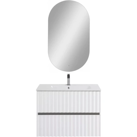 База под раковину Art&Max Еlegant AM-ELEGANT-800-2C-SO-BL-LED-P Белый глянец