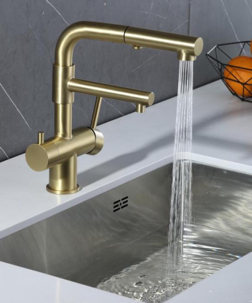 Смеситель для кухни (под фильтр) ZORG SZR-3216 BRONZE