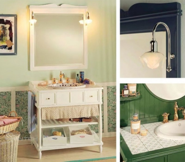 Столешница на тумбу для умывальника Eurodesign Green & Roses GR-11