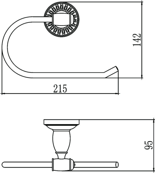 Держатель для полотенец кольцевой Savol S-006660H