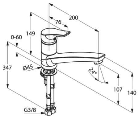 Смеситель для кухни KLUDI Tercio New 389430575
