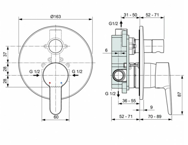 Смеситель для душа Ideal Standard Sesia A6945AA