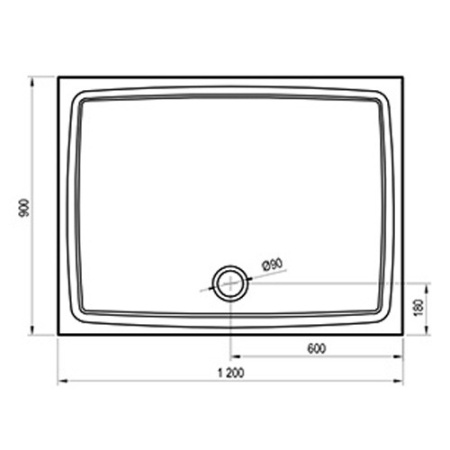 Душевой поддон Ravak Gigant Pro Flat 120x90 XA03G711010