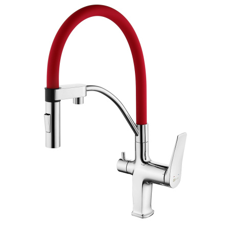 Смеситель для кухни Lemark Comfort (LM3074C-Red)