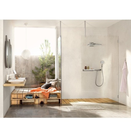 Верхний душ с кронштейном Hansgrohe Rainmaker Select 460 3jet 24007400 белый/хром
