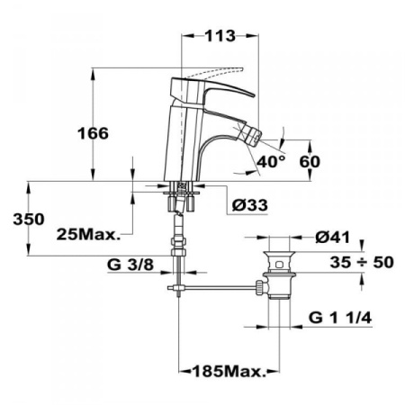 Смеситель для биде TEKA VITA 246220210 (24.622.02.10)