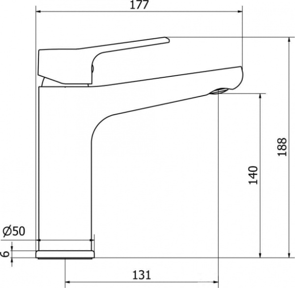 Смеситель для раковины Cezares Bitone BITONE-LSM1-A-01-W0