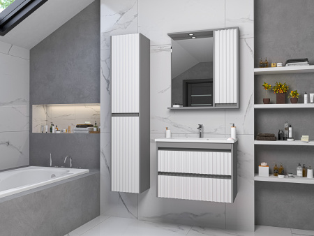 Зеркальный шкаф (73х80) Brevita Balaton 75 правый  BAL-04075-01-01П