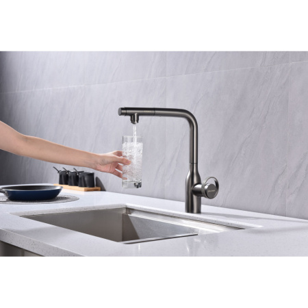 Смеситель для кухни с подключением к фильтру  Paulmark Urban Ur213104-B