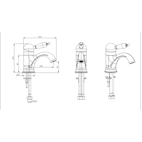 Смеситель для раковины Boheme Tradizionale Nero 241 Смеситель для раковины Boheme Tradizionale Nero 241