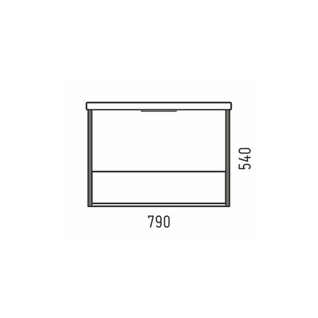 Тумба под раковину Corozo Фрейм 80 V Z1 SD-00000998