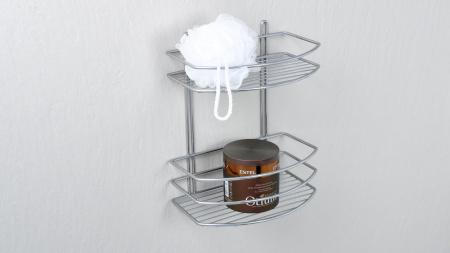 Полка овальная двойная Fixsen хром FX-720-2