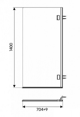 Ширма на ванну односекционная,(правая) Kolo Niven FPNF70222008R