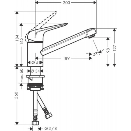 Смеситель для кухни HANSGROHE 71808000