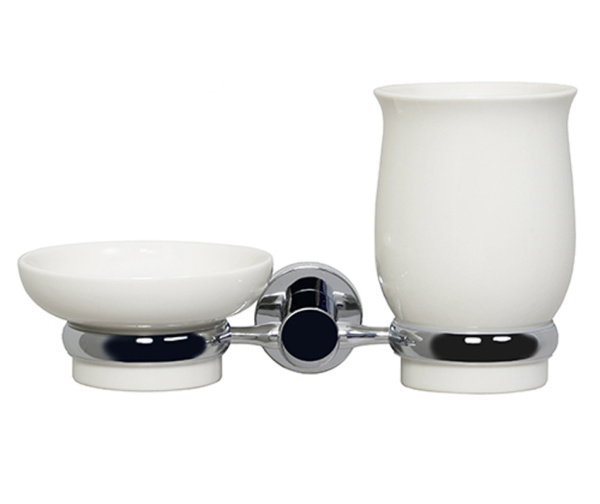 Стакан и мыльница с держателем WasserKRAFT K-28226