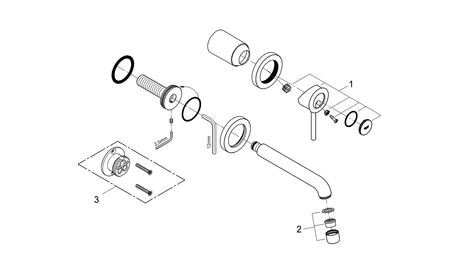 Смеситель для раковины однорычажный Grohe BauClassic 2029200C (2029200C)