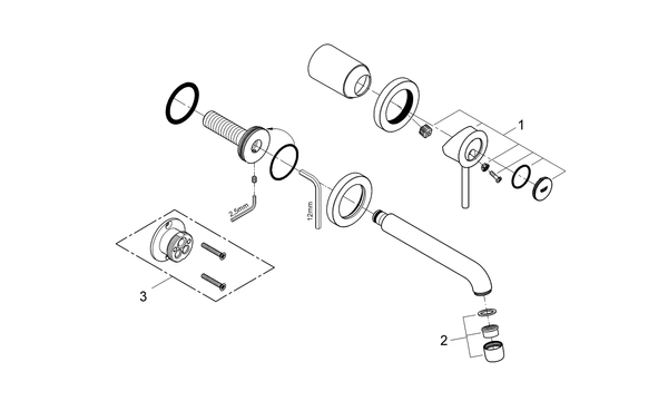 Смеситель для раковины однорычажный Grohe BauClassic 2029200C (2029200C)