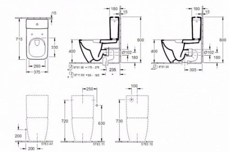 Бачок для унитаза Villeroy&Boch Legato 57631101