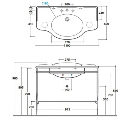 Консоль напольная GLOBO Paestum PA036 met.ant