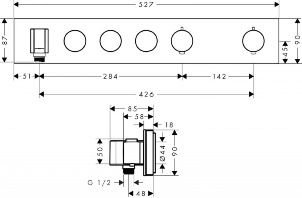 Смеситель Axor Select 18356000