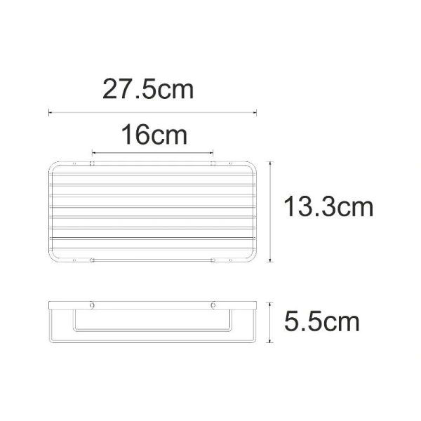Полка металлическая прямая WasserKRAFT K-722BG