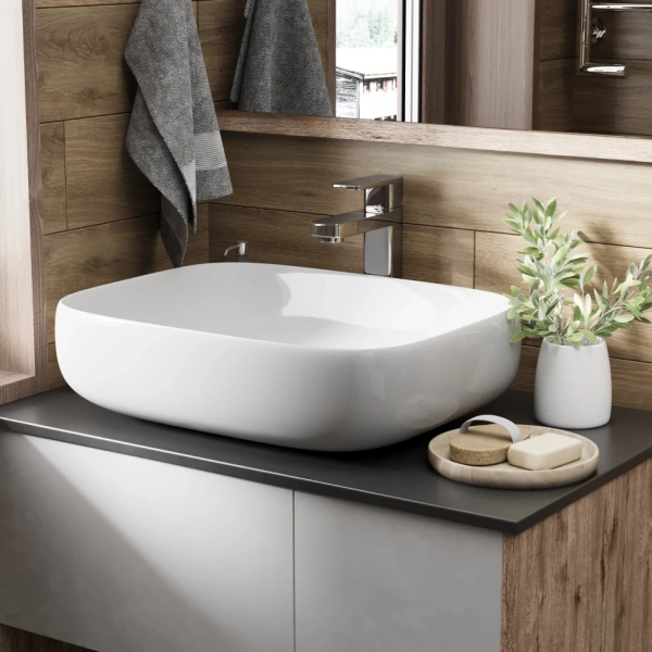 Раковина накладная (56х42) Grossman Falcon GR-3054, белый