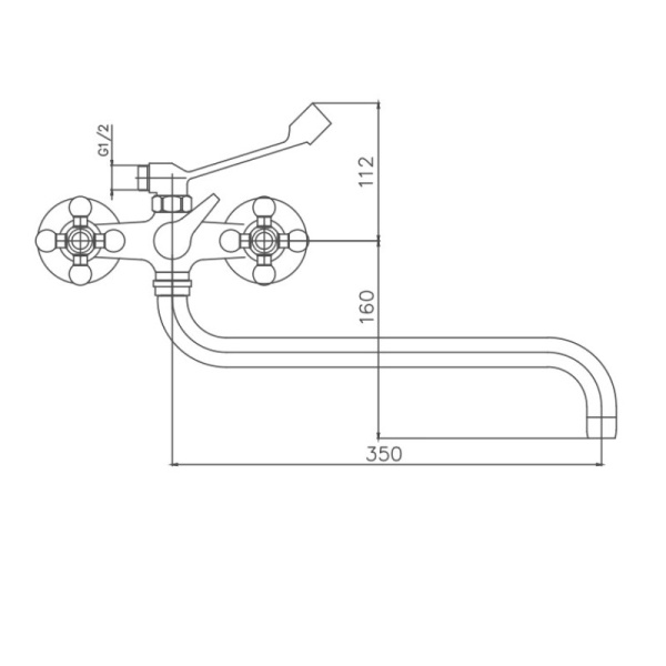 Смеситель для ванны Cron CN2619-3
