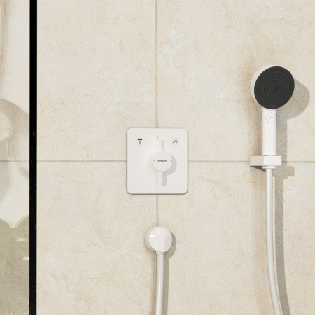 Смеситель для ванны на 2 потребителя Hansgrohe DuoTurn Q 75414700 белый матовый
