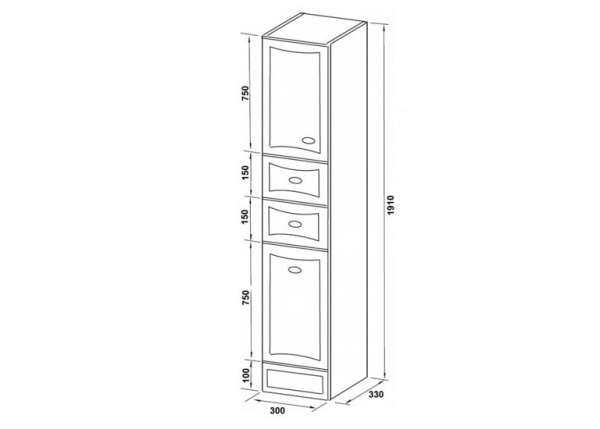 Шкаф-колонна AM.PM Bourgeois M65CSX0303WG