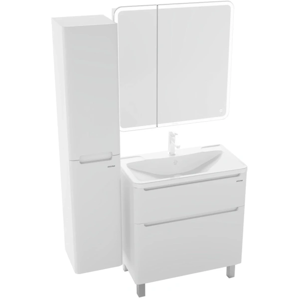 Зеркало-шкаф (80х80) Grossman Адель 208004 с LED подсветкой правая