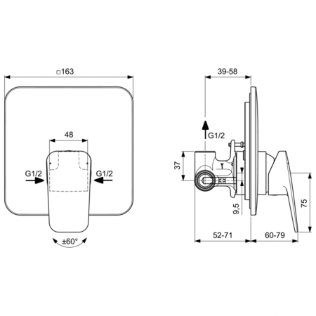 Смеситель для душа Ideal Standard CERAPLAN BD252AA