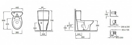 Бачок для унитаза Jacob Delafon Presqu'ile E1425-00