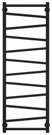 Полотенцесушитель Водяной Сунержа Сирокко (120х40) Матовый Черный 31-0253-1240