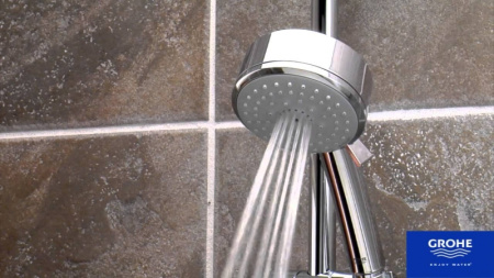 Душевая система с термостатом и полочкой GROHE Euphoria 190 с верхним и ручным душем, хром 26249 000 (26249000) хром