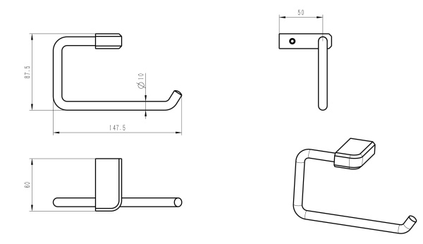 Держатель для туалетной бумаги WONZON & WOGHAND, хром WW-V3801-CR