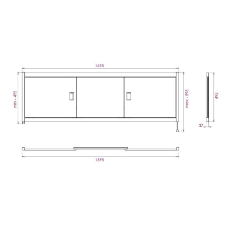 Экран под ванну Onika Монако 170 517008