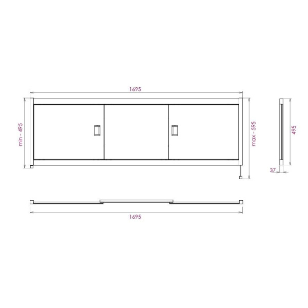Экран под ванну Onika Монако 170 517008