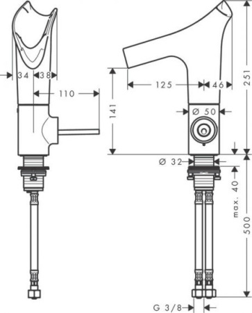 Смеситель Axor Starck V 12122000